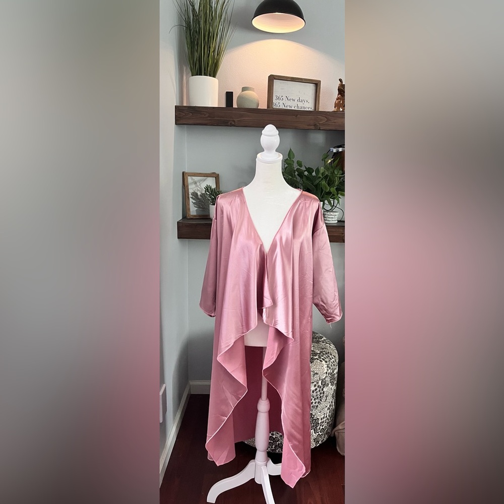 LuLaRoe Shirley Pink Satin Cardigan